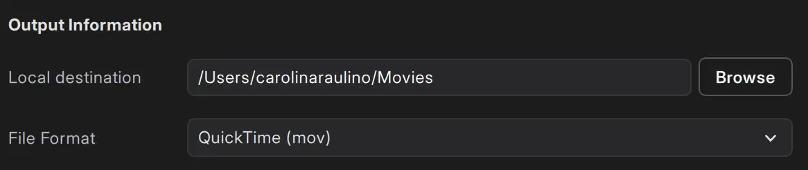 Clipping output settings